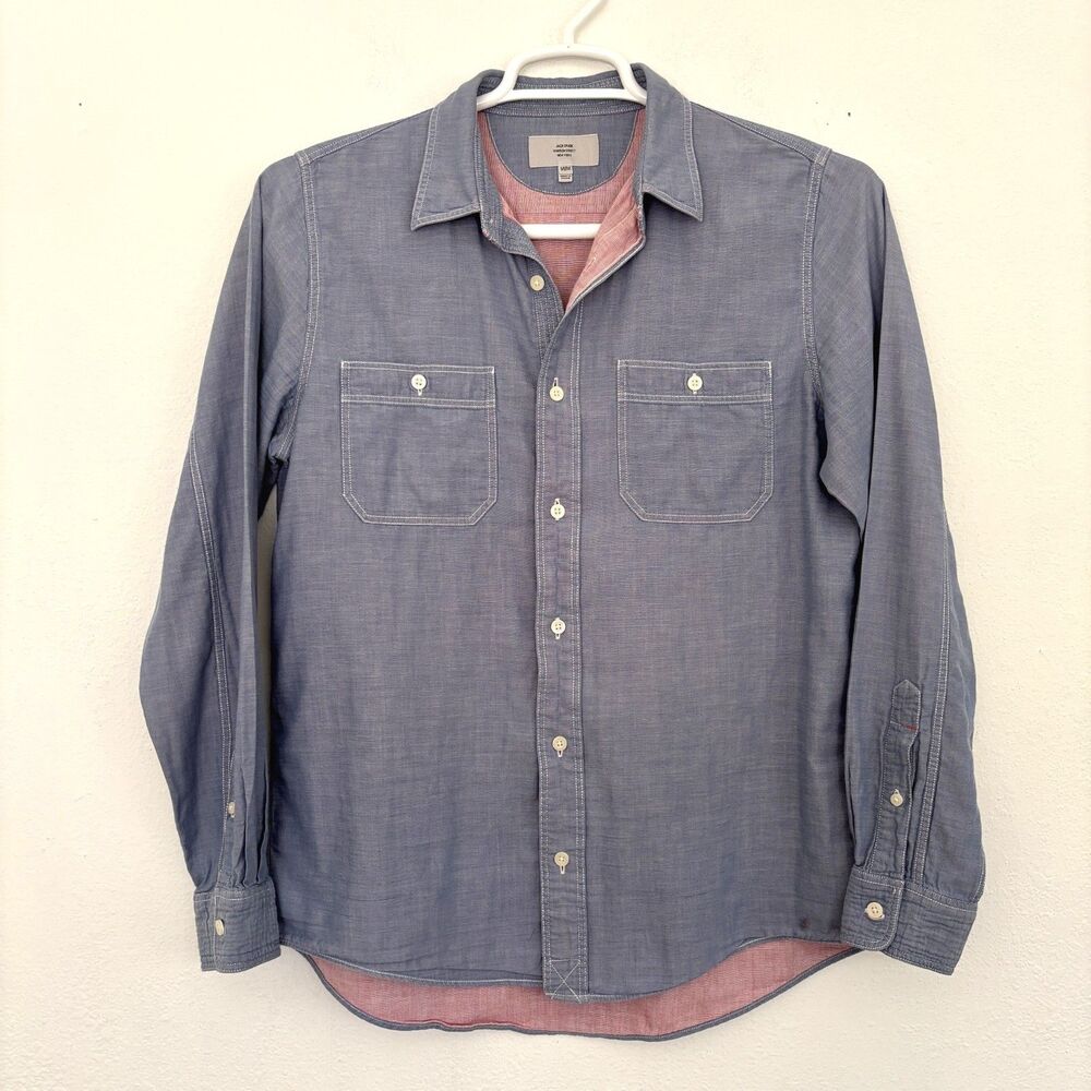 Jack Spade Mens Preppy Warren Street Chambray Button Up Medium Old Money Resort